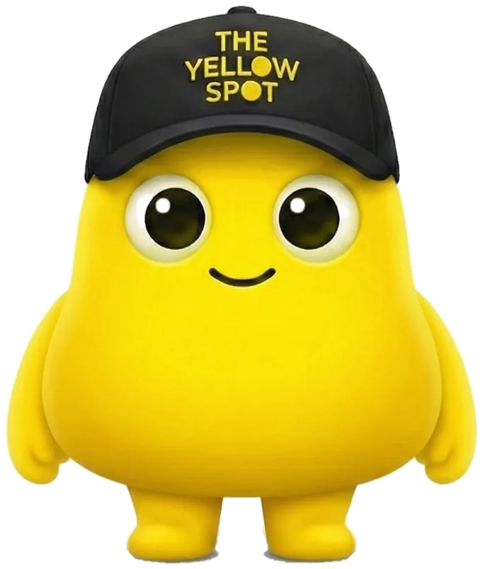 YELO, maskot kuning Lapis Malang bertopi hitam The Yellow Spot